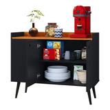 Aparador Balcão Buffet Sala Retrô 3 Portas Wood Prime New