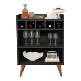 Aparador Buffet Bar Retro Lorenzzo Varias Cores