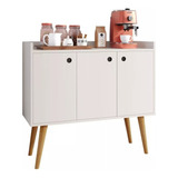 Aparador Buffet Retrô 3 Portas Wood Prime - Off White
