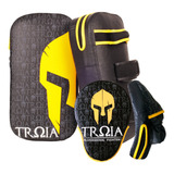 Aparador De Chute + Manopla De Foco Kit Muay Thai Troia