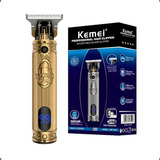 Aparador Elétrico De Pelo Cabelo Bivolt Kemei Pronta Cor Dourado 110v/220v