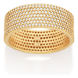 Aparador Folheado A Ouro 18k Com Zircônias Rommanel 513411