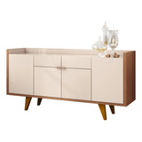 Aparador Para Sala Buffet 04 Portas Havana Off White Nature