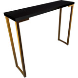 Aparador Para Sala Quarto Nova Jersey - Dourado Cor Dourado/preto