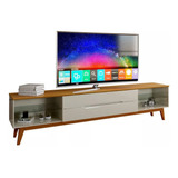 Aparador Rack Para Tv Limit Sala Com Pés De Madeira Maciça