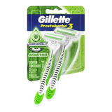 Aparelho Barbear Gillette Prestobarba 3 Sensitive - 2unid