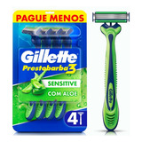 Aparelho Barbear Gillette Prestobarba 3 Sensitive Aloe Vera 
