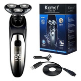 Aparelho Barbear Máquina Barbeador Shave Rotações Kemei 1524