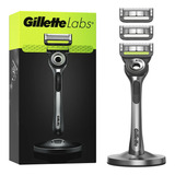 Aparelho De Barbear Gillette Labs 3 Lâminas E Base Magnética
