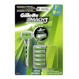 Aparelho De Barbear Gillette Mach3 Sensitive + 9 - Cargas