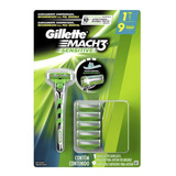 Aparelho De Barbear Gillette Mach3 Sensitive + 9 Cargas