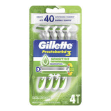 Aparelho De Barbear Gillette Prestobarba 3 Sensitive 4 Unida