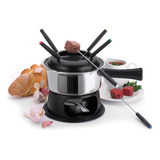 Aparelho De Fondue Lugano Panela Aço Inox 1,4 Litros Carnes