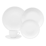 Aparelho De Jantar Coup White 30 Peças Oxford Porcelana Cor Branco