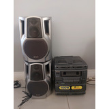 Aparelho De Som Aiwa Com 2 Caixas De Som Potentes ( Usado)