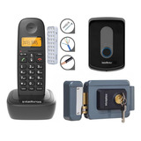 Aparelho De Telefone Fixo Sem Fio Bina Porteiro E Fechadura