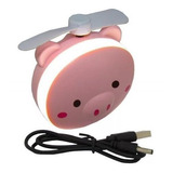 Aparelho Espelho De Bolsa Ventilador Led Maquiagem Porquinho
