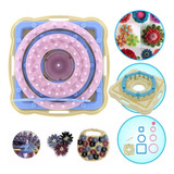 Aparelho Manual Faz Fazer Tear Enrolar Pompom Flor Flores Lã