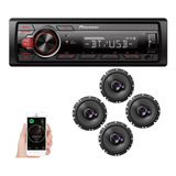 Aparelho Mp3 Automotivo Pioneer Bluetooth + 4 Alto Falantes