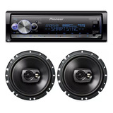 Aparelho Som Pioneer Mvh-x3000br Bluetooth + 2 Alto Falantes