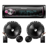 Aparelho Som Pioneer Mvh-x7000br Bluetooth + Kit 2 Vias 120w