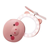 Aparelho Ventilador Espelho Led Maquiagem Portátil Porquinho