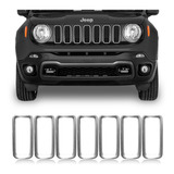Aplique Aro Cromado Grade Moldura - Jeep Renegade 2019...