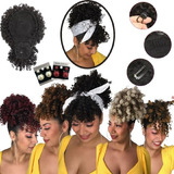 Aplique Coque Afro Puff Com Franja