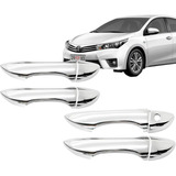 Aplique Cromado Maçaneta Corolla 15 16 17 18 19 Kit