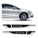 Aplique Emblema Lateral Resinado Compativel Civic/ New Civic