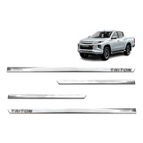 Aplique Friso Cromado Nome L200 Triton 2014 2015 Slim 2016