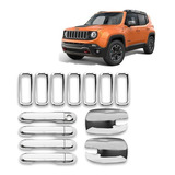 Aplique Maçaneta Retrovisor Grade Kit Renegade 15 16 17 18