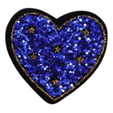 Aplique Patch Coração Azul 10 Peças