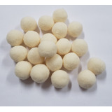 Aplique Pompom Creme 2cm Para Artesanato-100peça