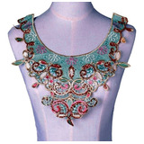 Aplique Renda Guipir Bordada Com Flores E Glitter Vintage