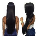 Aplique Tic Tac Cabelo Humano Liso Natural 2telas 100gr 60cm
