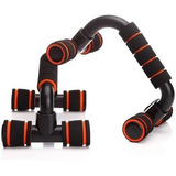 Apoio Para Flexão Barra De Chão Ergonômica Exercício Fitness Cor Laranja