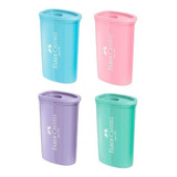 Apontador C/ Depósito Faber Castell Kit Com 4 Cores Pastel Cor Sortido