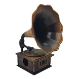 Apontador Metal Gramofone Som Antigo Retro Coleção Die Cast