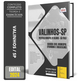 Apostila Prefeitura De Valinhos Sp - Guarda Civil Municipal