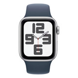 Apple Watch Se Gps (2da Gen) Caixa Prateada De Alumínio 40 Mm Pulseira Esportiva Azul-tempestade M/g