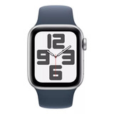 Apple Watch Se Gps + Cellular (2da Gen) Caixa Prateada De Alumínio 40 Mm Pulseira Esportiva Azul-tempestade P/m