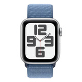 Apple Watch Se Gps + Cellular (2da Gen) Caixa Prateada De Alumínio 40 Mm Pulseira Loop Esportiva Azul-inverno
