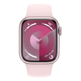Apple Watch Series 9 Gps + Cellular Caixa Rosa De Alumínio 41 Mm Pulseira Esportiva Rosa-clara P/m