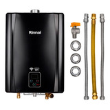 Aquecedor Rinnai E21 Feh Glp Preto + Brinde Kit Ligação 40cm