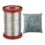 Arame Inox Apicultura 500 G + Ilhós Para Quadro 1000 Unids