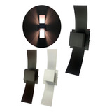 Arandela Box Com Abas Efeito Luminária Externa Cor Marrom