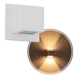 Arandela Box Cubo Pequena 2 Fachos Parede Muro St1318 Cor Branca Bivolt