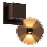 Arandela Box Cubo Pequena 2 Fachos Parede Muro St1318 Cor Marrom 110v/220v (bivolt)