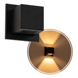 Arandela Box Cubo Pequena 2 Fachos Parede Muro St1318 Cor Preto 110v/220v (bivolt)